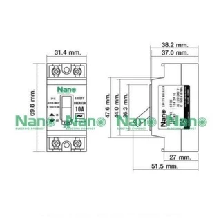 NANO Safety breaker เซฟตี้เบรกเกอร์ แบบมีไฟสัญญาณ Nano SF SFL