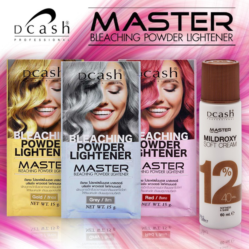 ผงฟอกสีผม ดีแคช Dcash Bleaching Powder ( 4 สี )