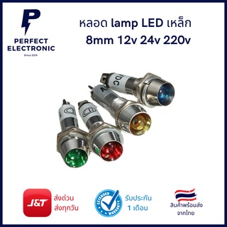 หลอด lamp LED เหล็ก 8mm 12v 24v 220v