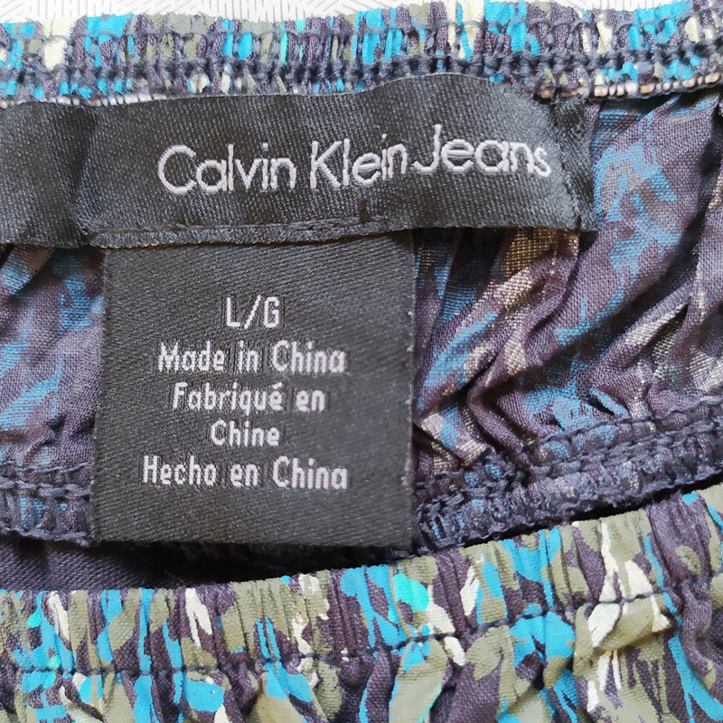 เสื้อ CALVIN KLEIN -สีดำลายดอก ไซส์ L  อก36” (สภาพมือ1 ไม่ผ่านการใช้งาน) #5