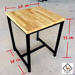 โต๊ะอาหารทรงสี่เหลี่ยมจตุรัส  ขนาด60*60*75 cm.