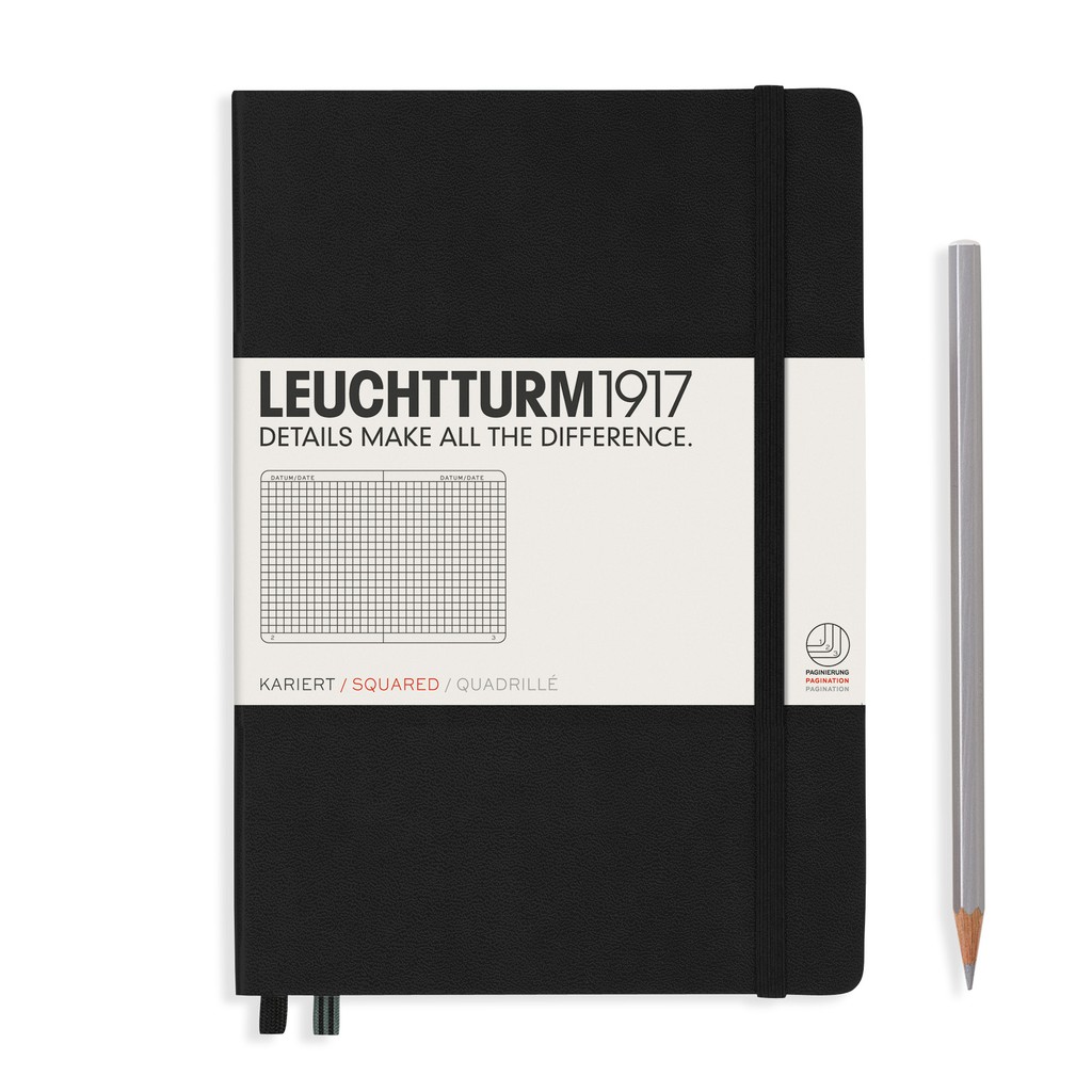 Leuchtturm1917 Hardcover Notebooks “Black” สมุดโน๊ต Leuchtturm1917 ปกแข็ง สีดำ