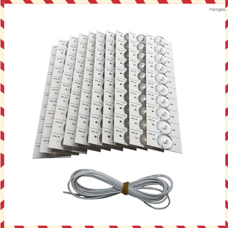 H &amp; G 100 ชิ้น 3 V Smd โคมไฟลูกปัดพร้อมเลนส์ออปติคัลสําหรับ 32-65 Led Tv Repair พร้อมสายไฟ Led
