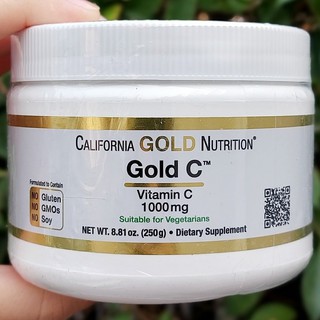 60% OFF วิตามินซี แบบผง Gold C™ Powder 250g (1000mg : 1 Scoop) (California Gold Nutrition®) เสริมสร้างภูมิต้านทาน Gold C