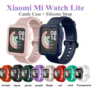 ราคา2 In 1 สายนาฬิกาข้อมือซิลิโคน + เคสสําหรับ Xiaomi Mi Watch Lite