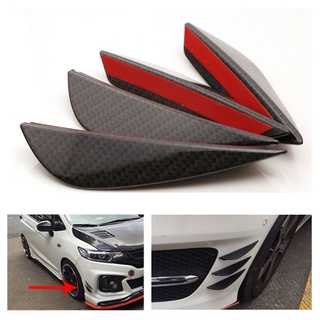 Car 4X Universal Fit Front Bumper Lip Splitter Fins Body Spoiler Canard Valence Chin