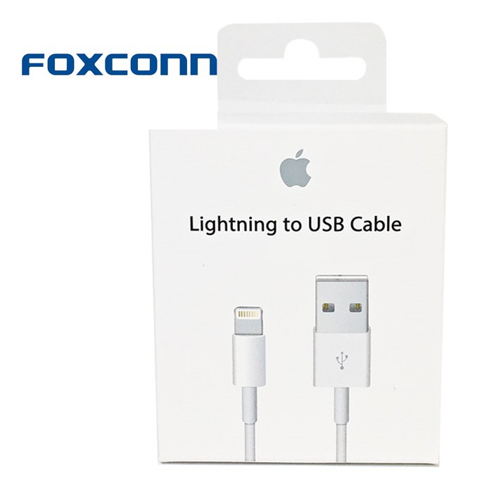 สายชาร์จ Iphone งานต้นฉบับ Foxconn Lightning สำหรับชาร์จเเละซิงค์ข้อมูลได้ iPhone i5,5S,i6,i7,i8,X,X