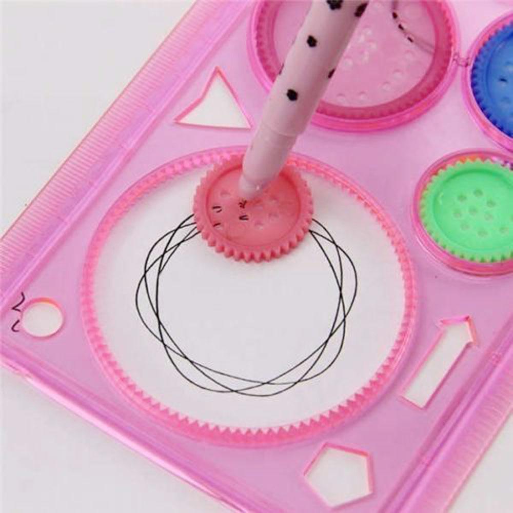 LY HOT Spirograph Ruler Toy Spiral Tool Geometric Students Drafting ...