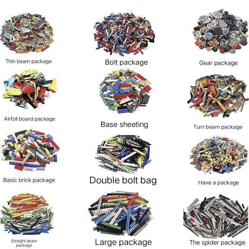 MOC บล็อกตัวต่อชิ้นส่วนเทคโนโลยีจํานวนมากอุปกรณ์เสริมอนุภาคขนาดเล็กหุ่นยนต์การศึกษา 9686 ประกอบของเล