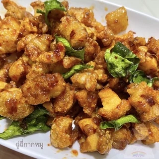 🐷กากหมูโบราณ / หมูกระจก สูตรโบราณ/คีโต ใหม่ทุกวัน ✨กรอบ หอมกรุน ทอดด้วยเตาถ่าน กากหมูเจียว