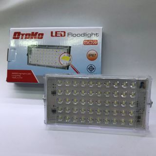 ไฟ LED ใช้กับไฟบ้าน 220V ให้ความสว่าง 50W  ยี่ห้อ OTOKO รุ่น  IP 67 OTO-500 (มีสีขาวกับสีวอร์ม)