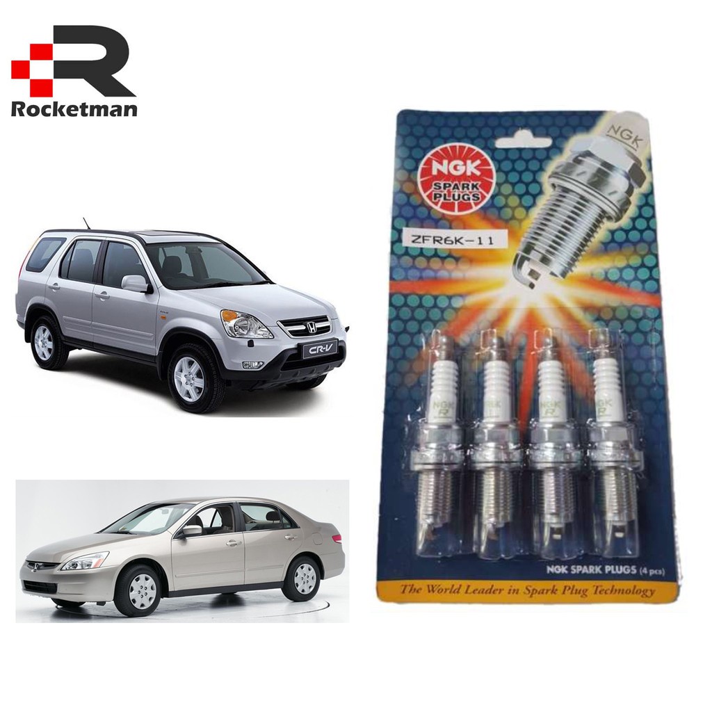 NGK SPARK PLUG HONDA ACCORD SDA 2002-2007 CRV S9A 2001-2006 (4PCS) (ZFR6K-11)