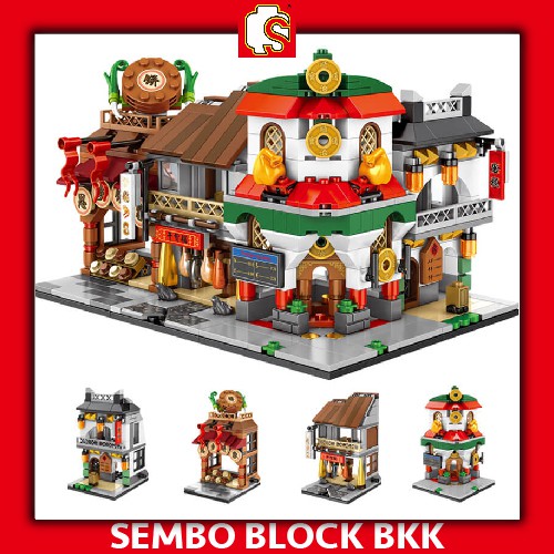 ชุดบล็อคตัวต่อ SEMBO BLOCK ร้านค้า Street Food ตัวต่อร้านค้า
