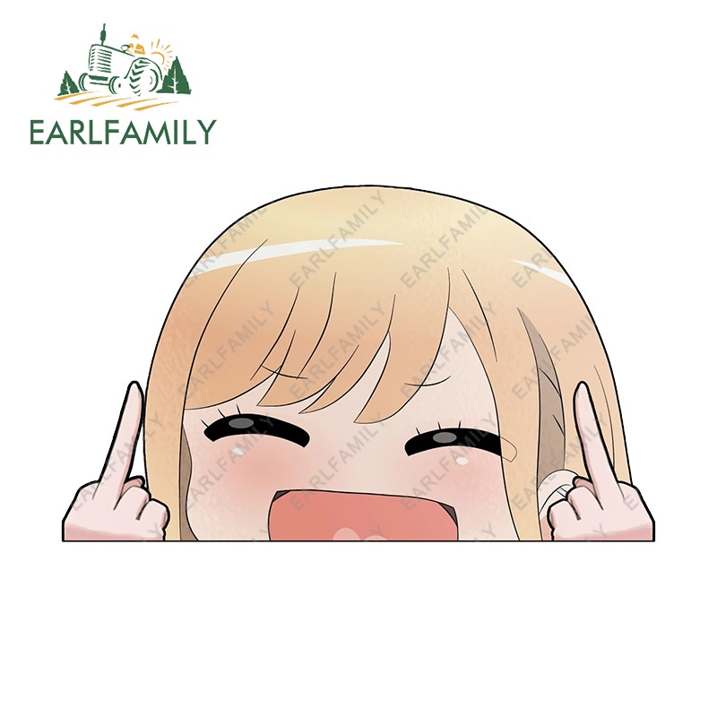 EARLFAMILY 13 ซม.x 7.8 ซม.MARIN KITAWA My Dress-Up Darling รถอุปกรณ์เสริมสติกเกอร์ Trunk อะนิเมะรถ W