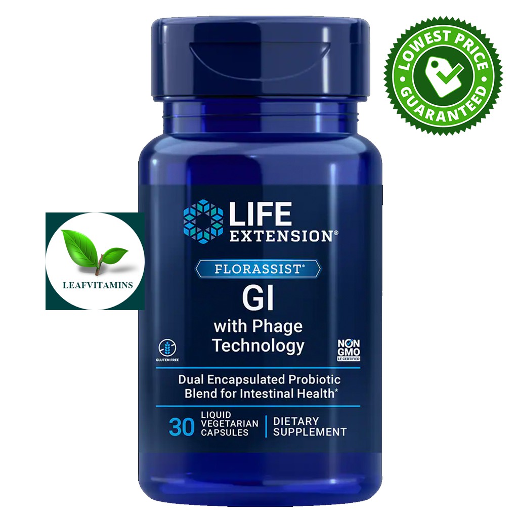 Life Extension FLORASSIST® GI with Phage Technology 30 Liquid Vegetarian Capsules