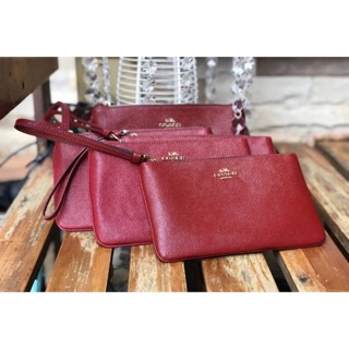 🇺🇸COACH F57465 LIGHT GOLD/DARK RED🇺🇸🇺🇸แม้ 💯%