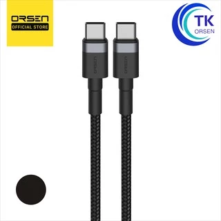 ORSEN by Eloop S53 สายชาร์จเร็ว USB Type-C 3A รองรับถ่ายโอนข้อมูล สายถัก USB C to USB C ความยาว 1 เมตร