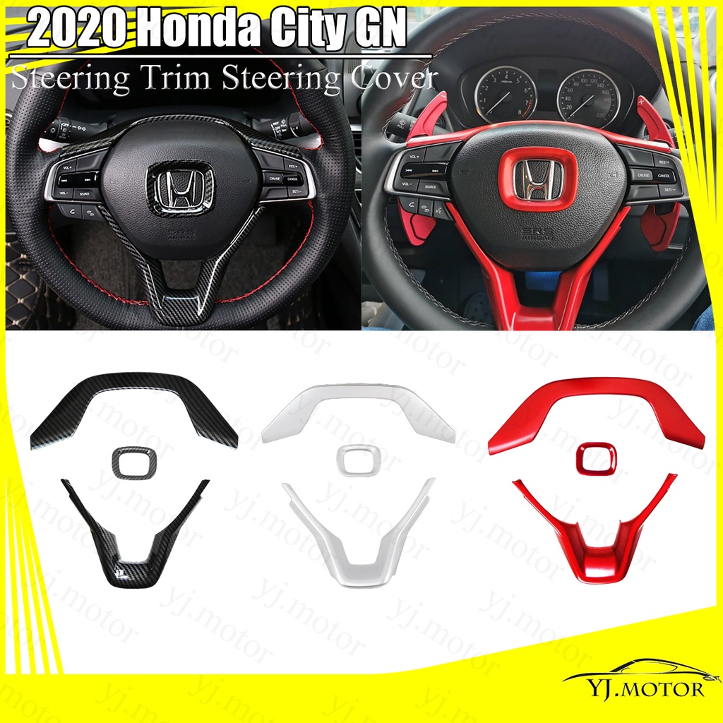 สําหรับ 2020 - 2025 Honda City GN / Hatchback ฝาครอบพวงมาลัย Gen 10 Accord ฝาครอบพวงมาลัย Trim ABS รูปแบบคาร์บอนไฟเบอร์