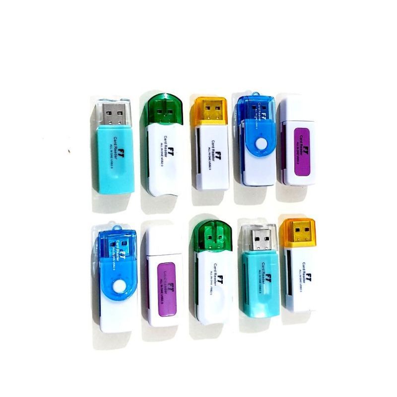 A232-card Reader Multi Universal 4-Slot Memory Usb Card Rider Swivel All In One