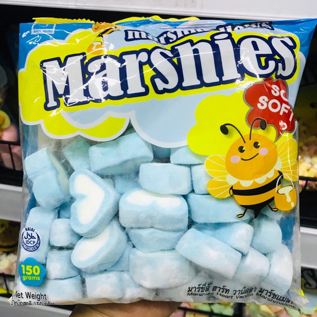 Marshies มาร์ชี่ส์ มาร์ชแมลโลว์ รูปทรงเกลียว กลิ่นวานิลลา ขนาด 150 กรัม 1 ถุง
