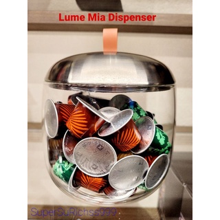 กล่องเก็บแคปซูลพร้อมฝาปิดโลหะ Nespresso Lume Mia Dispenser  หรือใส่ของอเนกประสงค์  ขนาด 15x15 c.m.