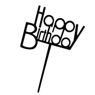 A31 ป้ายปักเค้ก Happy Birthday อุปกรณ์ตกแต่งเค้ก พร้อมส่งในไทย(T21-1-03,สั่ง 1 ชิ้น)