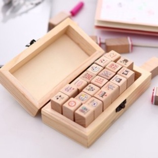 ตัวปั๊ม wooden cartoon stamp