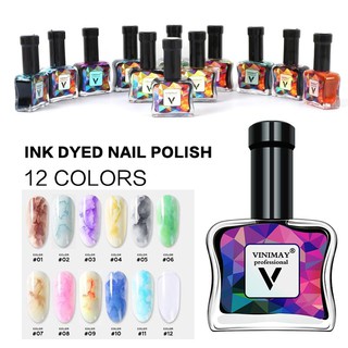 สีทาเล็บ ยาทาเล็บ vinimay ของแท้ 100% water bloom set 12 สี ขายยกเซ็ต ขนาด 15ml