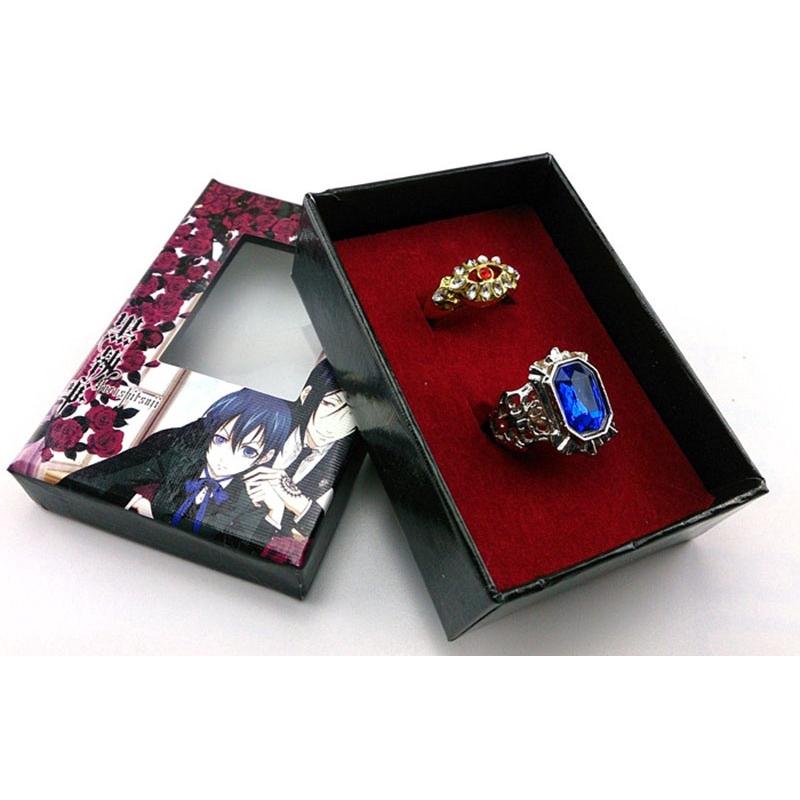 แหวนโลหะสีดำ Butler Ciel Phantomhive Ring