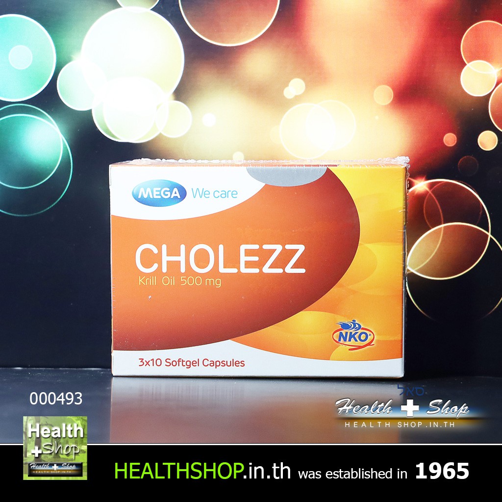 MEGA Cholezz Krill Oil 500mg 30cap ( เมก้า โคเลซซ์ คริล ออยล์ ...