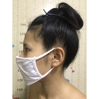 แมส หน้ากากผ้า​ Cotton ​100% จำนวน 12 ชิ้น