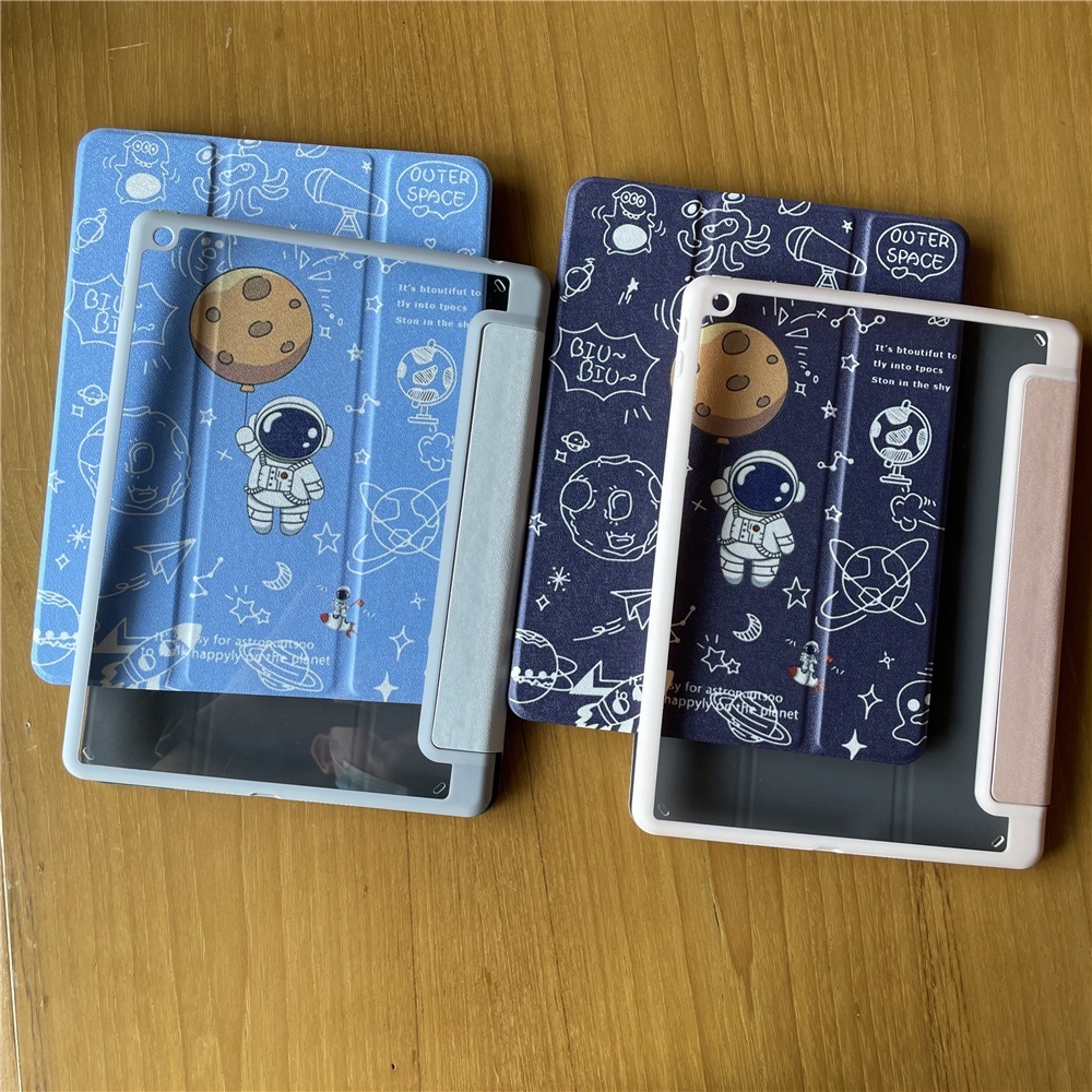 เคสไอเเพด gen9 พลาสติก PC แข็ง แบบใส เคสลายรูปการ์ตูน พร้อมช่องเสียบปากกา gen8 gen7 10.2 Air4 Air5 เคสไอเเพด 10.9 case