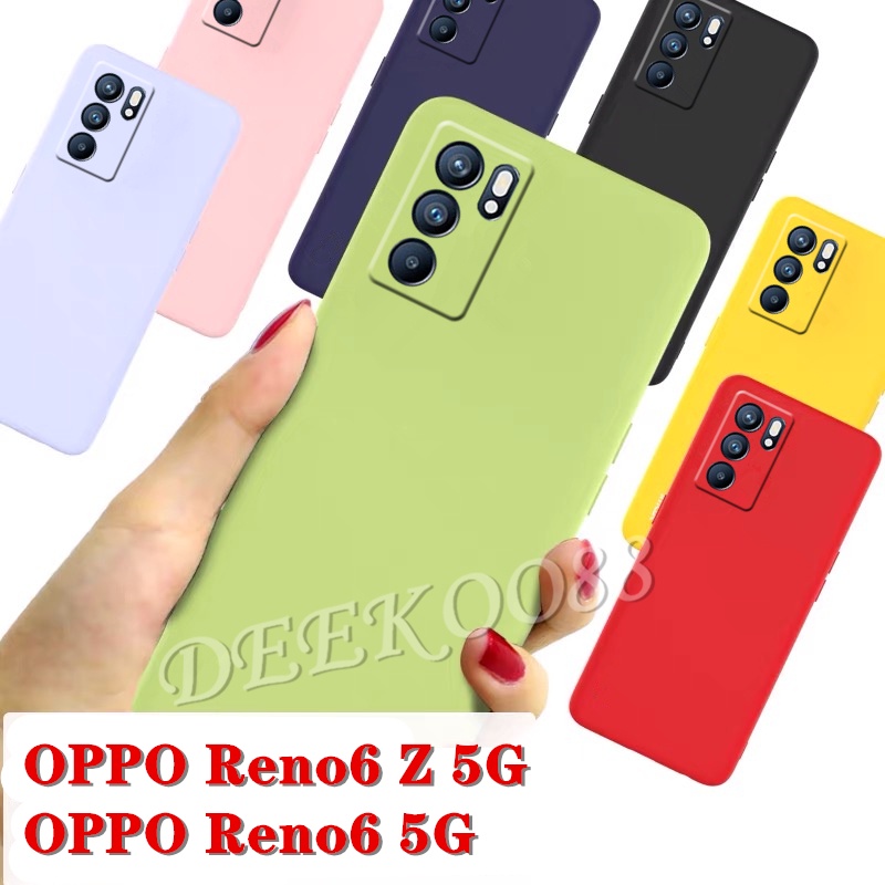 เคสโทรศัพท์ OPPO Reno6 Z 5G / Reno6 5G New Casing Skin Feel TPU Soft Case Simple Color TPU Silicone Back Cover เคส OPPO Reno 6 6Z 5G