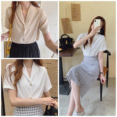 (พร้อมส่งจากไทย) เสื้อเชิ้ตแขนสั้นใส่สบาย [KK1]