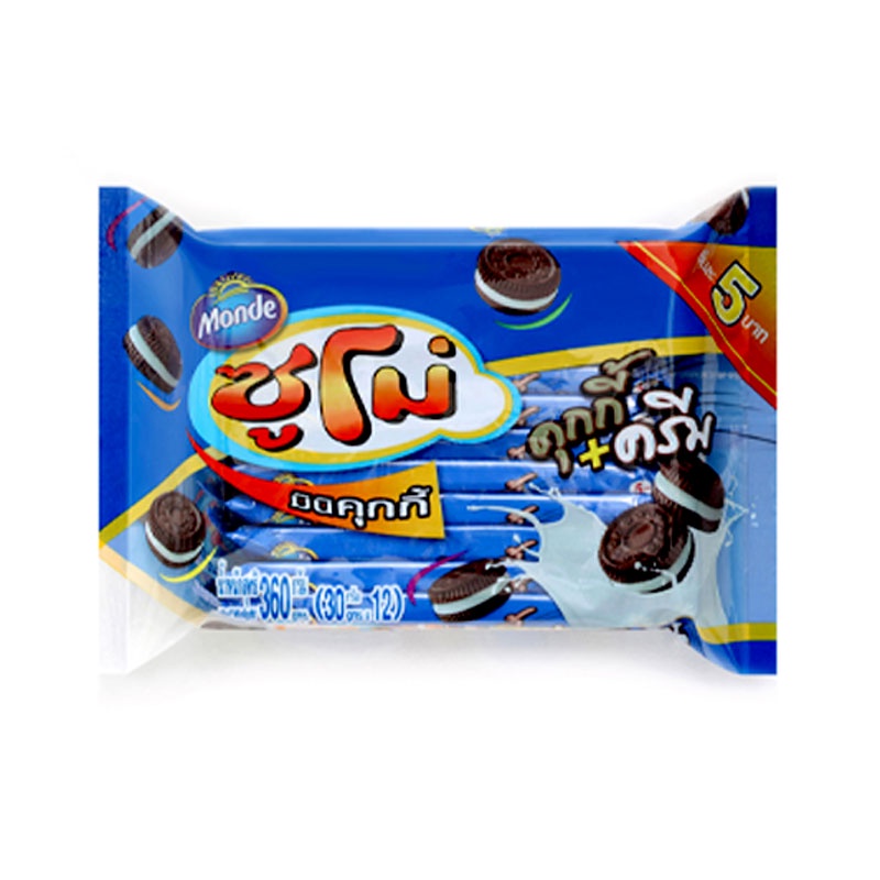ซูโม่ มินิคุกกี้ใส้ครีม ขนาด 30กรัม ยกแพ็ค 12ซอง SUMO MINI COOKIES MONDE Shopee Thailand
