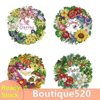 Bou【Stock】ชุดปักครอสติช 11Ct Diy ขนาด 37X37 ซม.