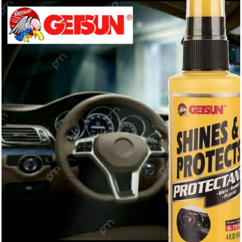Getsun Shine & Protects สเปรย์เคลือบเงา คอนโซล แผงประตู และปกป้องชิ้นส่วนพลาสติก เพิ่มความเงางาม