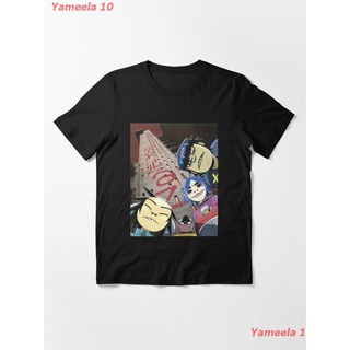 เสื้อยืดผ้าฝ้ายพิมพ์ลายขายดีWere On The Ground Essential T-Shirt กอริลลาซ ​วงร็อค Gorillaz เสื้อพิมพ์ลาย เสื้อแนวสตรีท