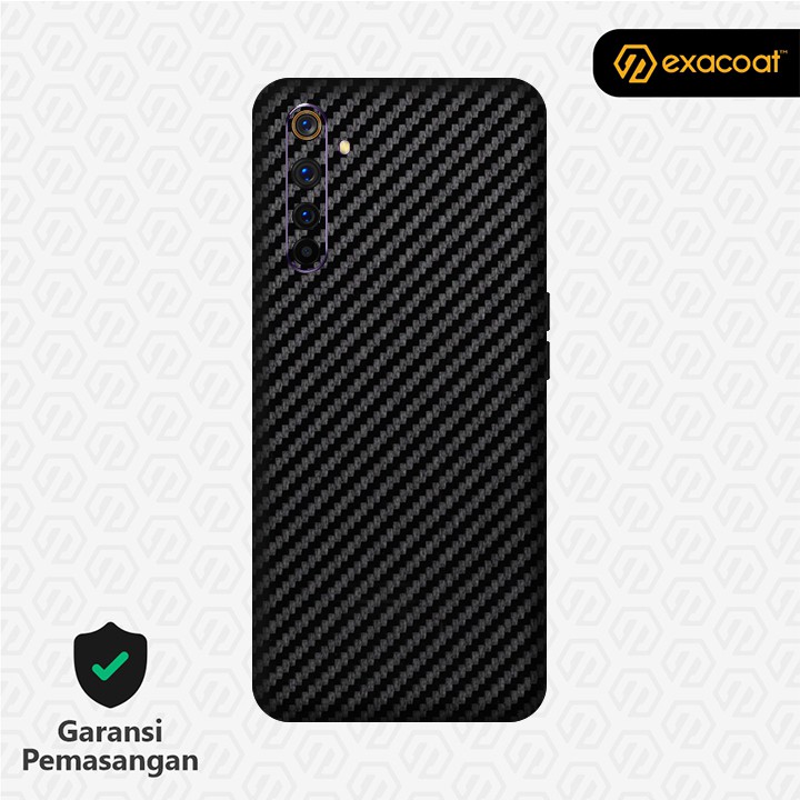 [EXACOAT] Realme 6 / 6 Pro 3M Skins คาร์บอนไฟเบอร์ สีดํา