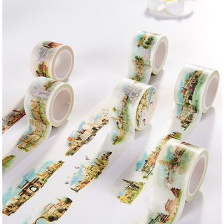 [[พร้อมส่งจากไทย!!]] มาสกิ้งเทป เทป Washi ลายเมืองต่างๆ