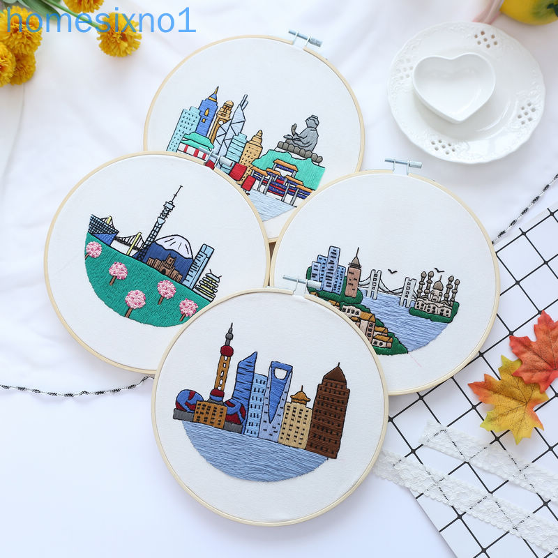 ภาพวาดปักครอสติก รูปดอกไม้สําหรับตกแต่งบ้าน 3D Embroidery Set Beginner Needlework Kits Flower Cross Stitch Kit Handmade DIY Crafts Home Decoration