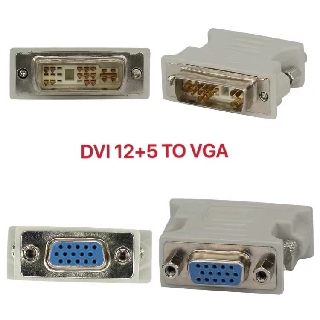 ตัวแปลง VGA 15pin (F) to DVI 12+5 (M) Converter