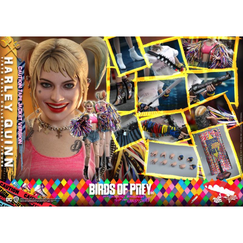 HOT TOYS MMS566 BIRDS OF PREY : HARLEY QUINN (CAUTION TAPE JACKET VERSION)