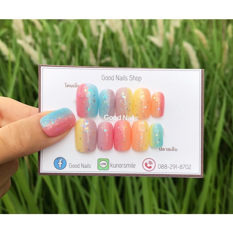 เล็บเจลงานแฮนด์เมดไล่สีพาทเทล / ทักแชทสอบถามได้ค่า