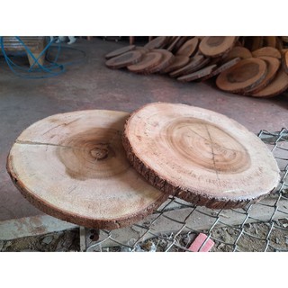 เขียงติดเปลือก(ตำหนิ)มีรอยแตก ไม่สวย ไม้จามจุรี Choppingwood defect