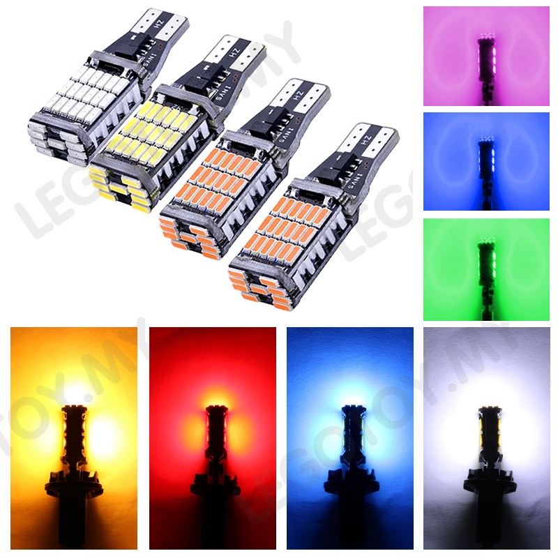 พร้อมส่ง หลอดไฟเลี้ยว led 12V 4014 45smd T15 W16W 921 สว่างมาก สําหรับรถจักรยานยนต์ 1 ชิ้น 2 ชิ้น
