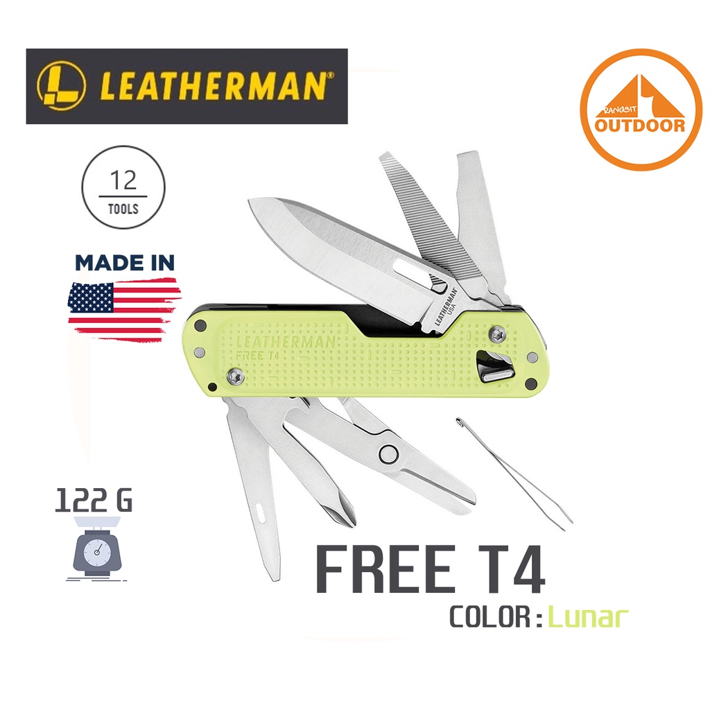 Leatherman FREE T4 #Lunar | Multi Tool Stainless | 12 Tools เครื่องมือพับอเนกประสงค์
