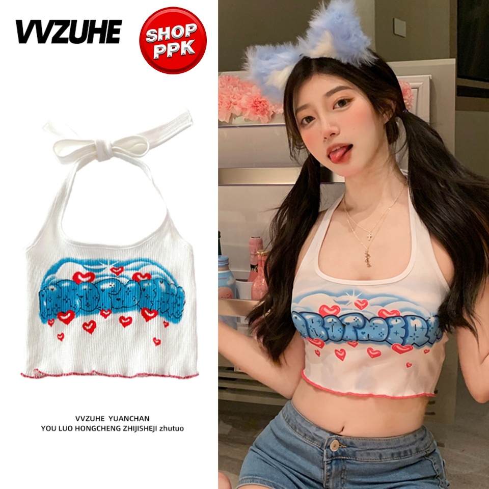 PPK-05 เสื้อสายเดี่ยวผูกคอ น่ารัก ที่แอบเซ็กซี่ เดินผ่านเป็นต้องเหลียว เนื้อผ้าใส่สบายมากกก