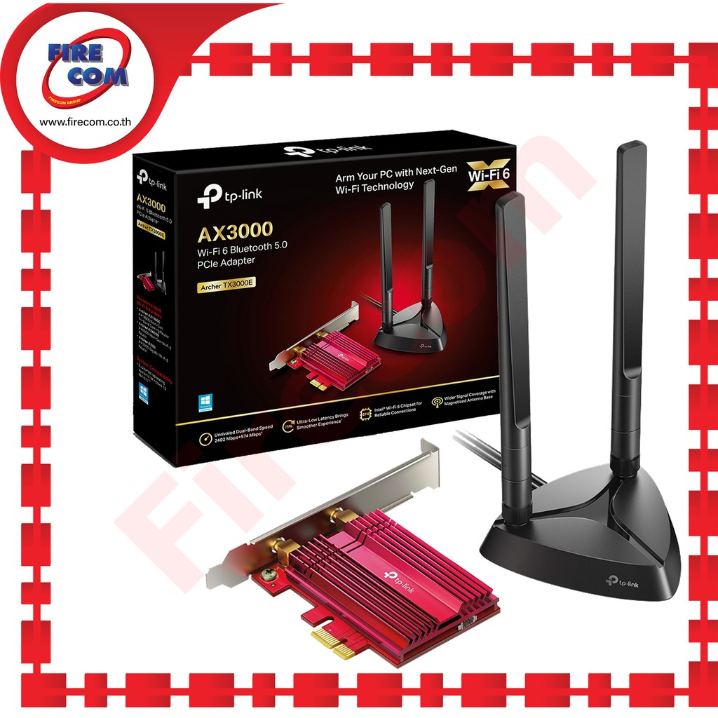 การ์ดไวไฟ W-LAN TP-Link Archer TX3000E AX3000 Wi-Fi6 Bluetooth5.0 PCI Express สามารถออกใบกำกับภาษีได