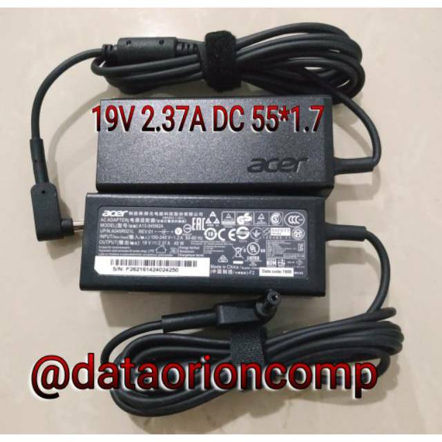 Acer โลโก้อะแดปเตอร์ชาร์จ 19V 2.37A DC 5.5*1.7 มม.โลโก้สําหรับ Acer สําหรับ ES1 131 ES1 432